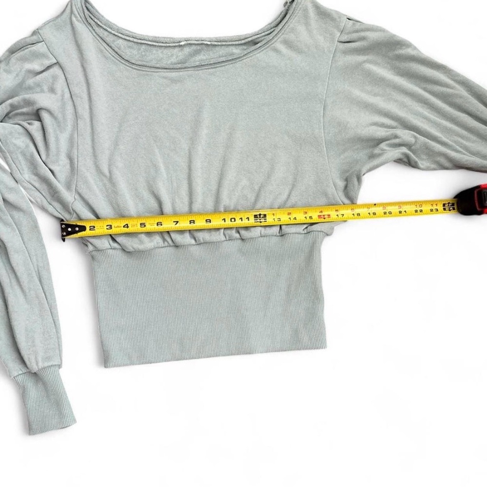 VENUS Off-the-Shoulder One-Sleeve Sweater in Sage - Picture 5 of 7